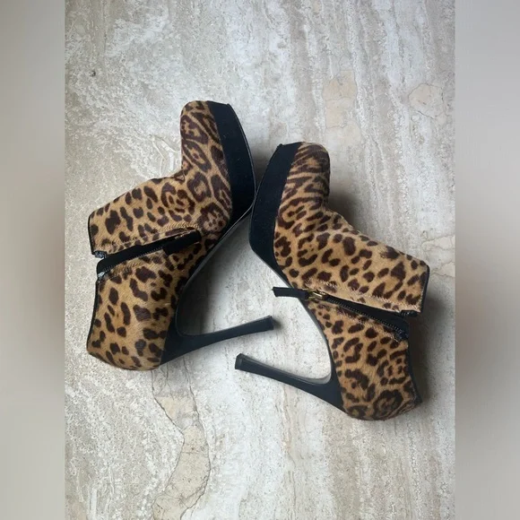 YSL Leopard Print Booties 36.5 - Picture 9 of 12
